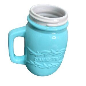 David’s Tea Ceramic Blue Mason Jar Mug